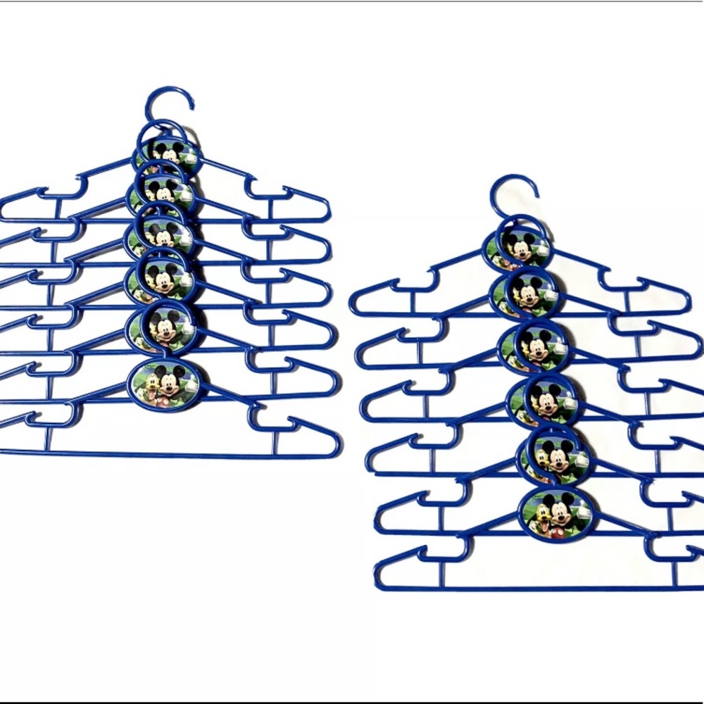 12 Pc Mickey Mouse & Pluto Kids’ Clothes Hangers